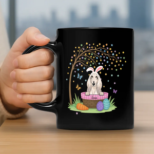Pet-themed Custom Dog Mug – Personalized With Names & Breeds Easter Gift - 89Prints
