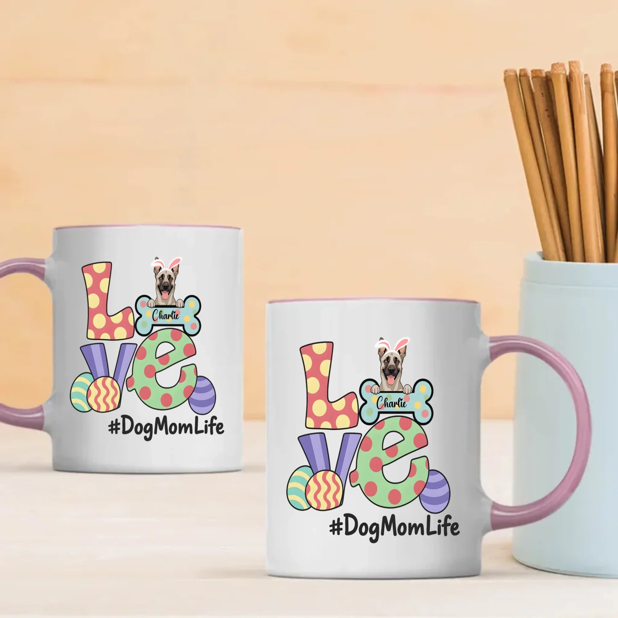 Custom Love Dog Mom Life Mug – Adorable Dog Mom Gift - 89Prints