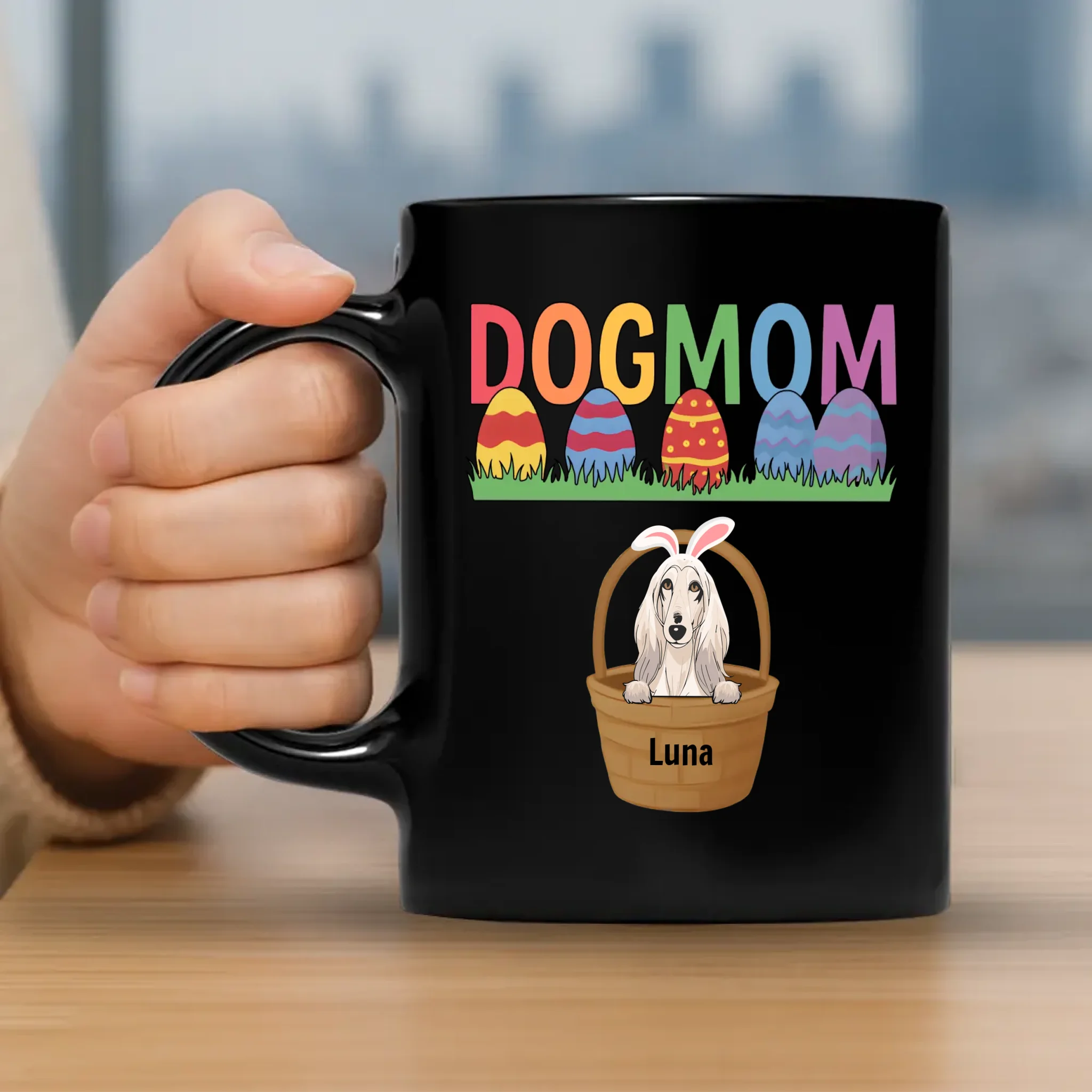 Dog Mom Easter Mug – Playful Personalized Dog Gift - 89Prints