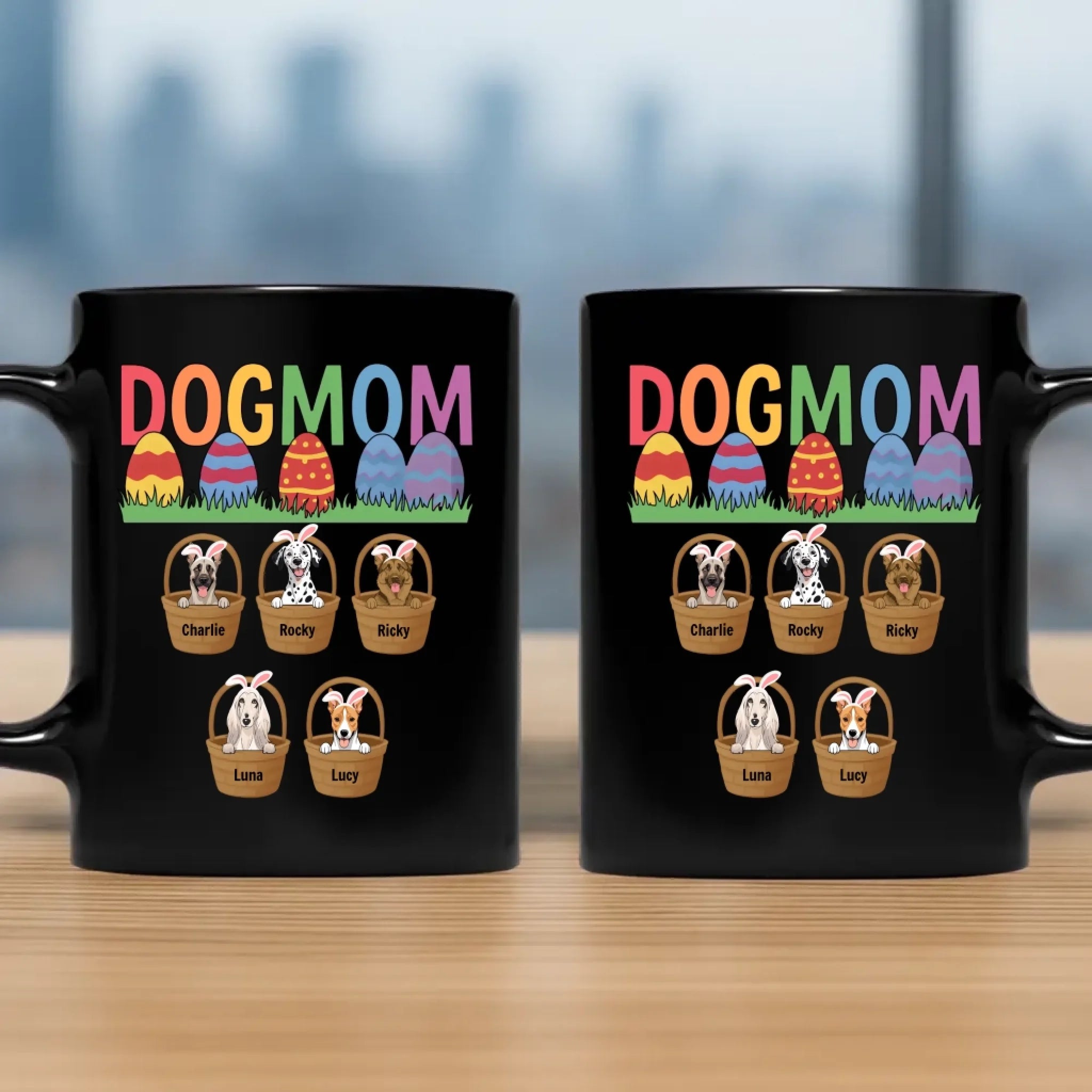 Dog Mom Easter Mug – Playful Personalized Dog Gift - 89Prints