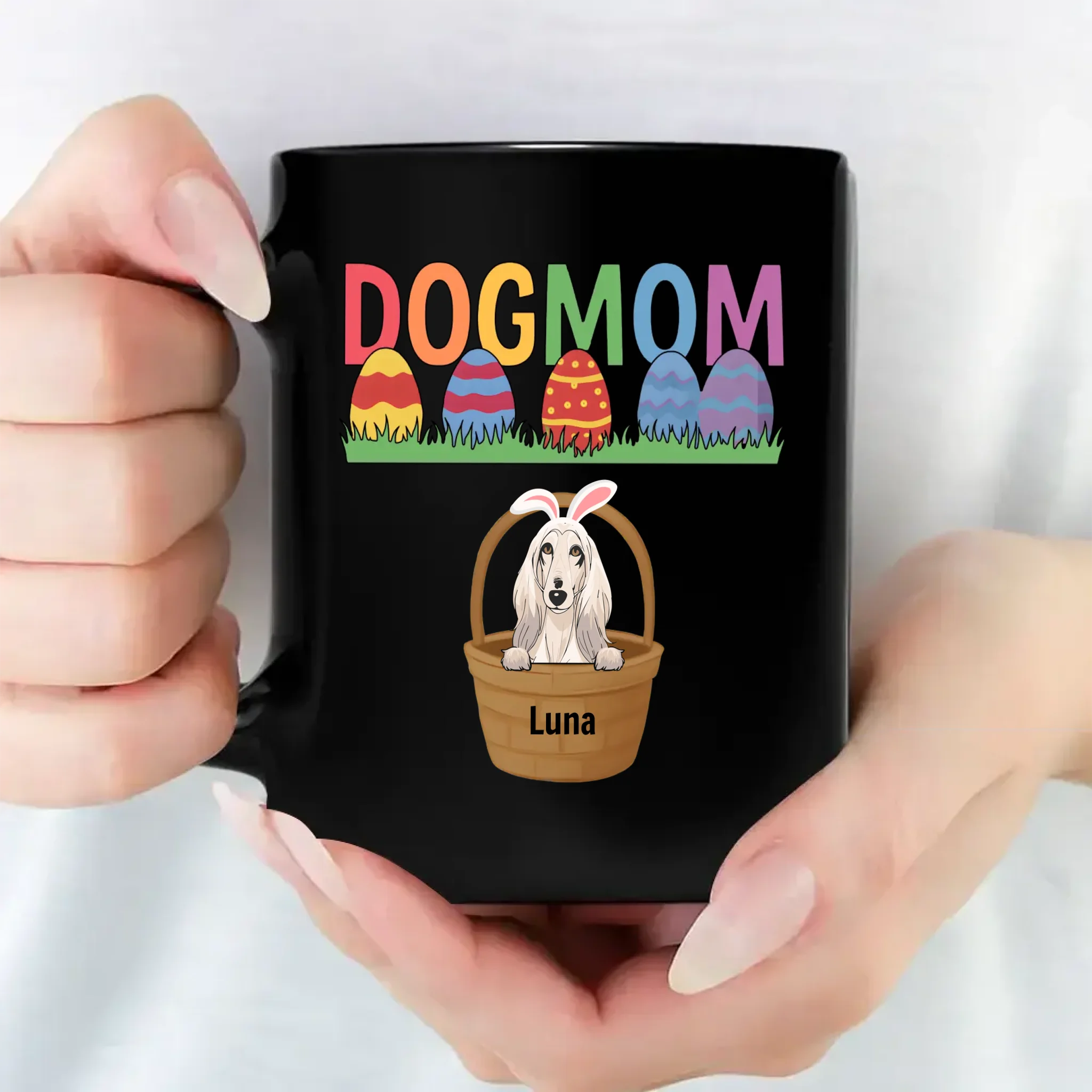 Dog Mom Easter Mug – Playful Personalized Dog Gift - 89Prints