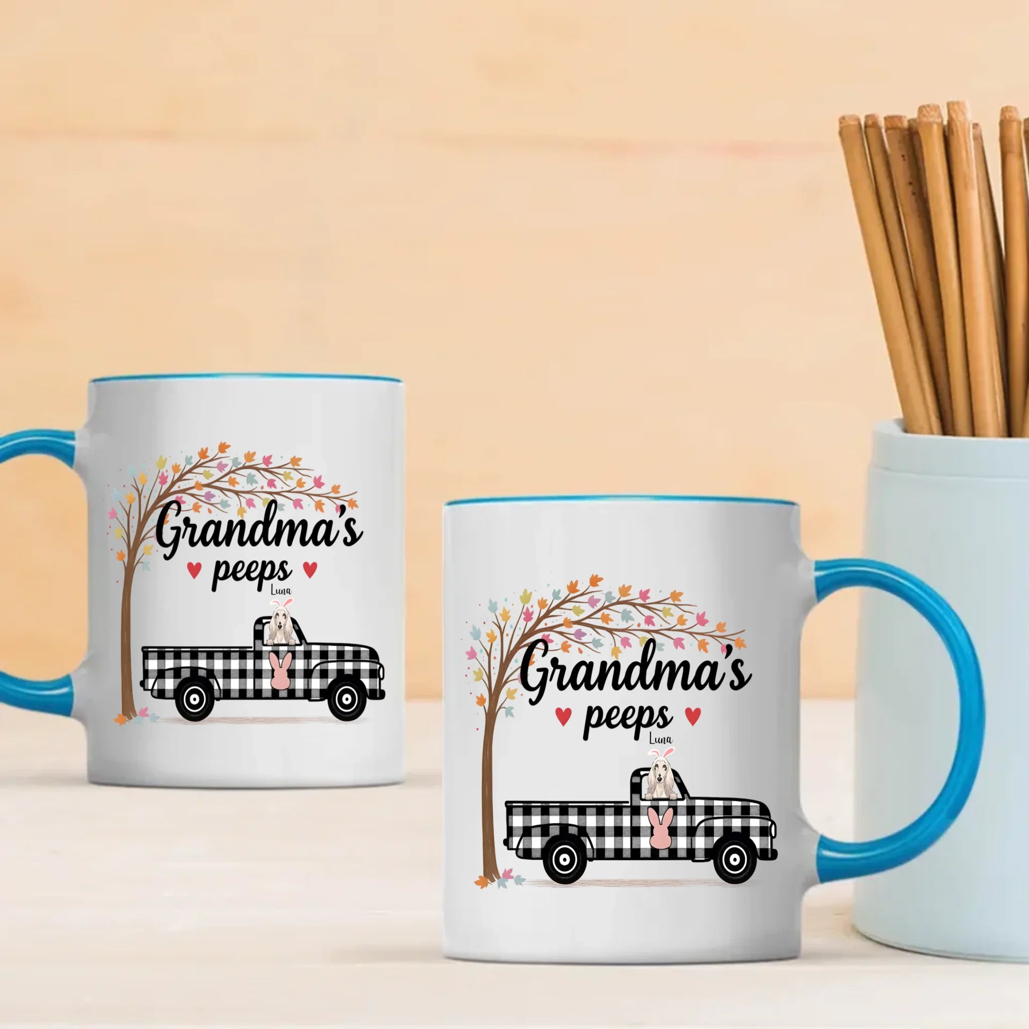 Grandma’s Peeps Mug - Whimsical Personalized Pup Gift - 89Prints