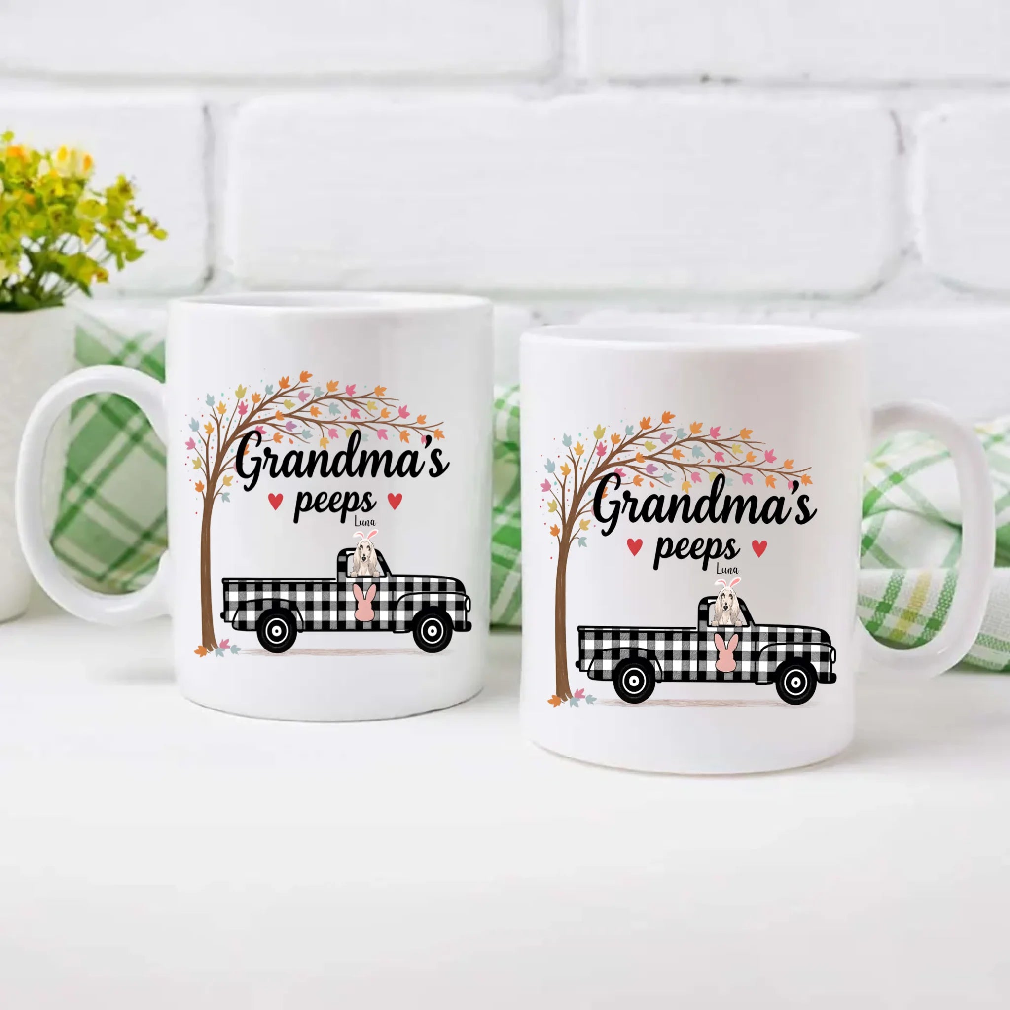 Grandma’s Peeps Mug - Whimsical Personalized Pup Gift - 89Prints