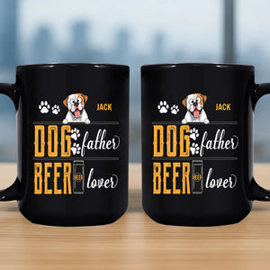 Dog Father Beer Lover Mug - Sentimental Custom Dog Gift - 89Prints