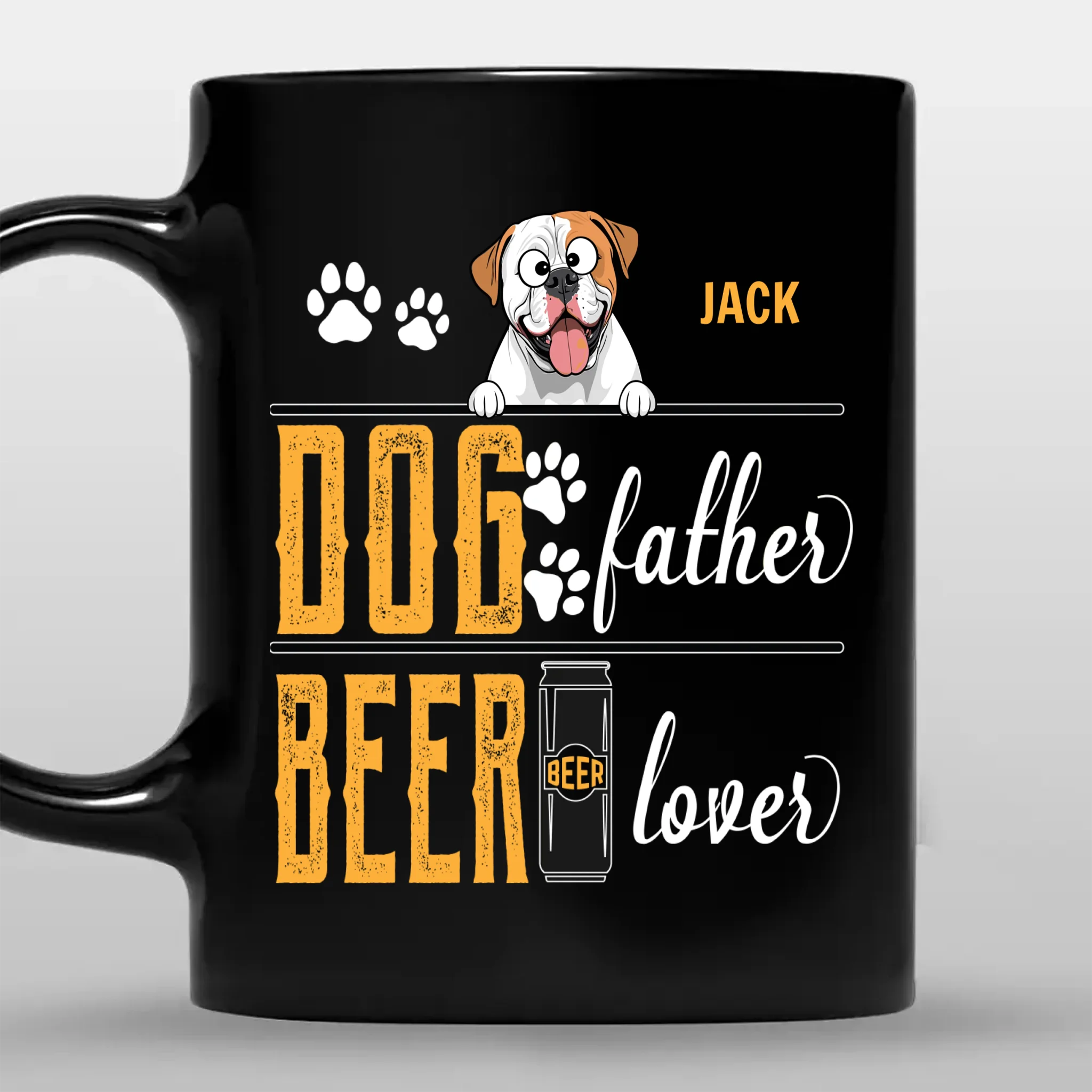 Dog Father Beer Lover Mug - Sentimental Custom Dog Gift - 89Prints