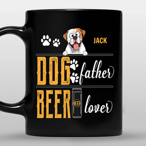 Dog Father Beer Lover Mug - Sentimental Custom Dog Gift - 89Prints
