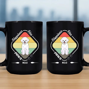 Happiness Has Paws Mug – Thoughtful Personalized Dog Gift - 89Prints