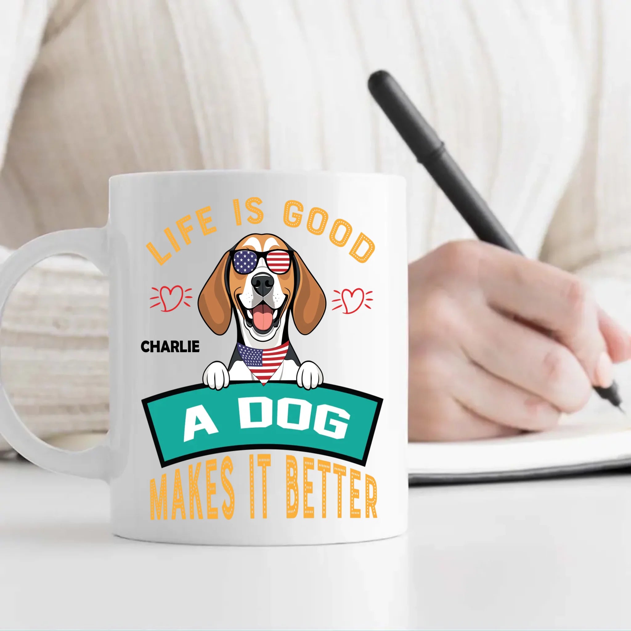 Life Is Good, A Dog Makes It Better - Custom Dog Mug - 89Prints