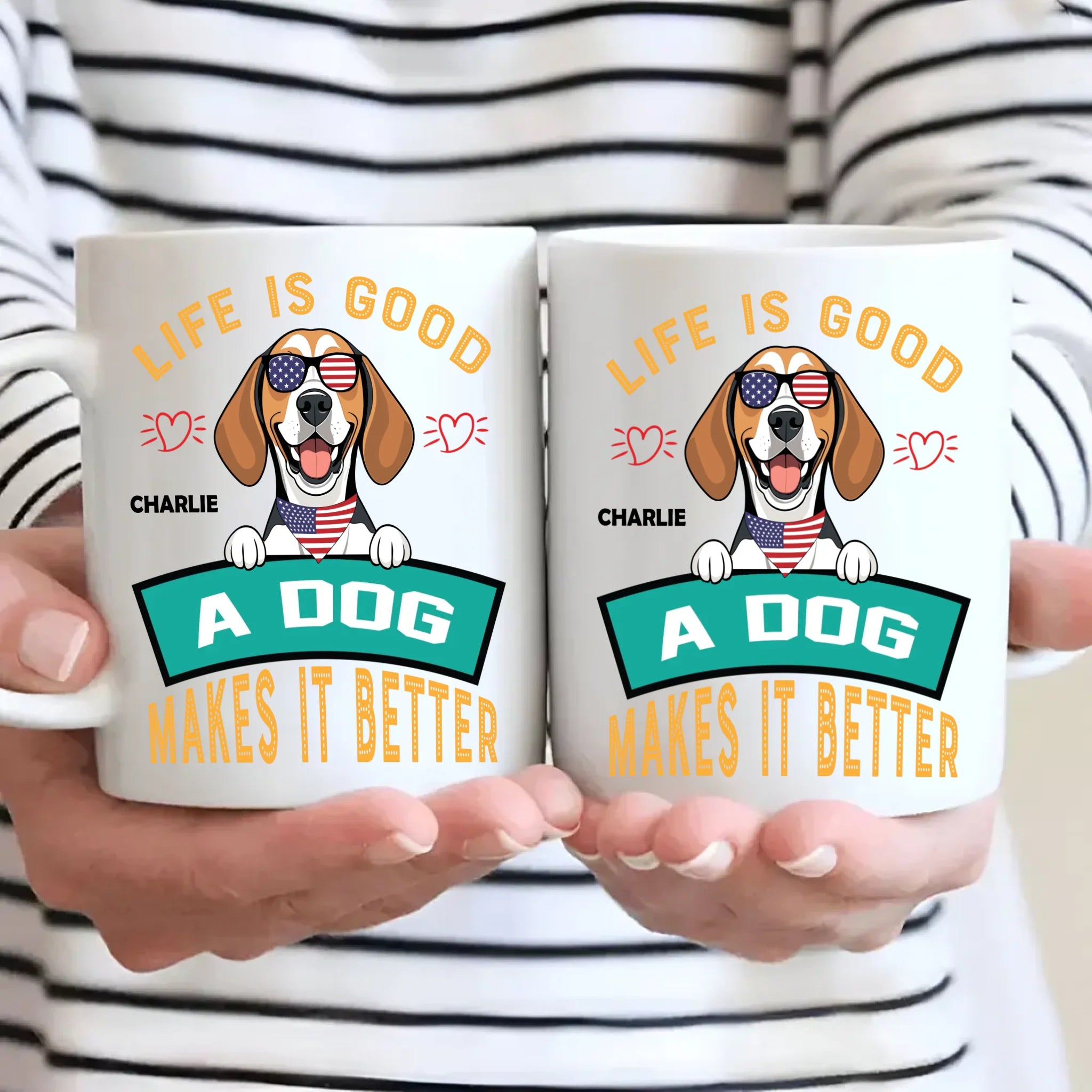 Life Is Good, A Dog Makes It Better - Custom Dog Mug - 89Prints