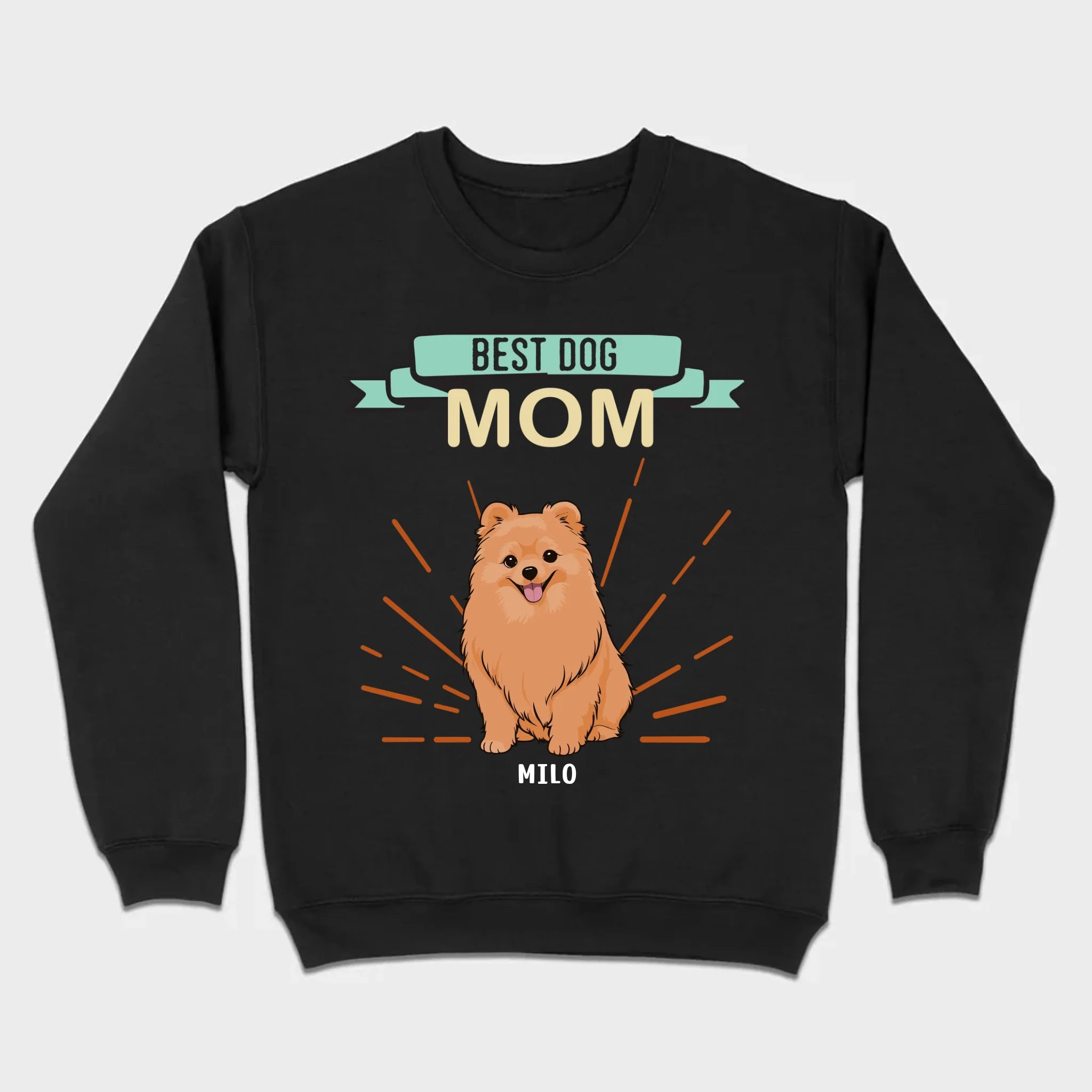Best Dog Mom Pomeranian Sweatshirt - Personalized Dog Name Gift For Dog Lovers - 89Prints