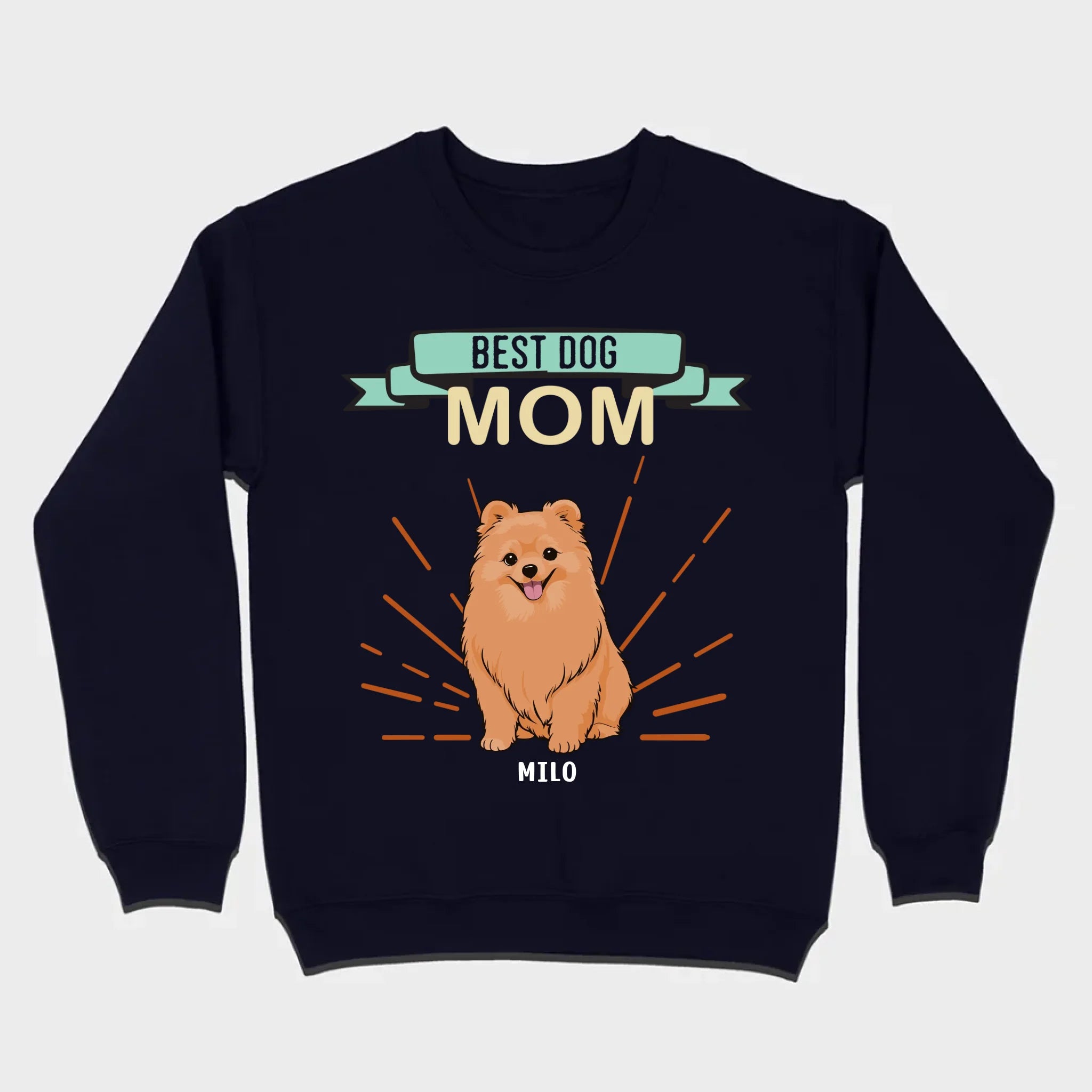 Best Dog Mom Pomeranian Sweatshirt - Personalized Dog Name Gift For Dog Lovers - 89Prints