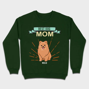Best Dog Mom Pomeranian Sweatshirt - Personalized Dog Name Gift For Dog Lovers - 89Prints