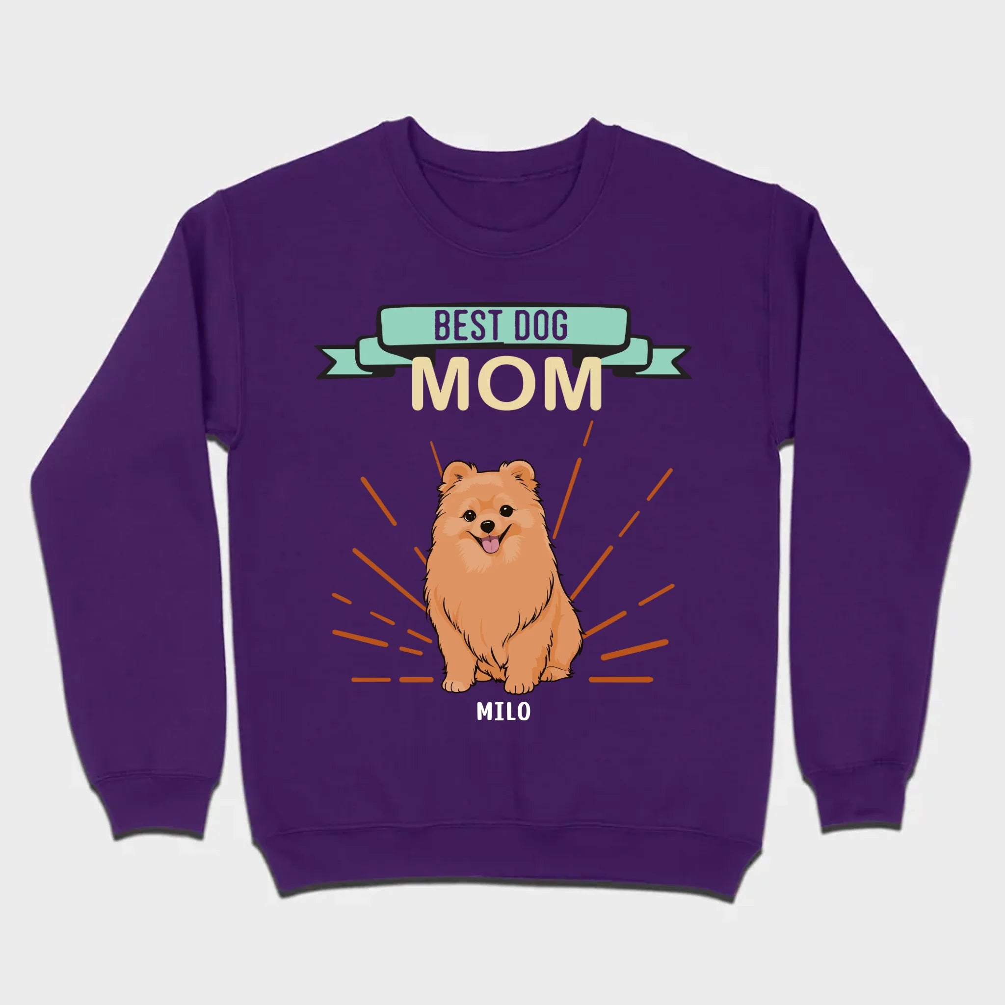 Best Dog Mom Pomeranian Sweatshirt - Personalized Dog Name Gift For Dog Lovers - 89Prints