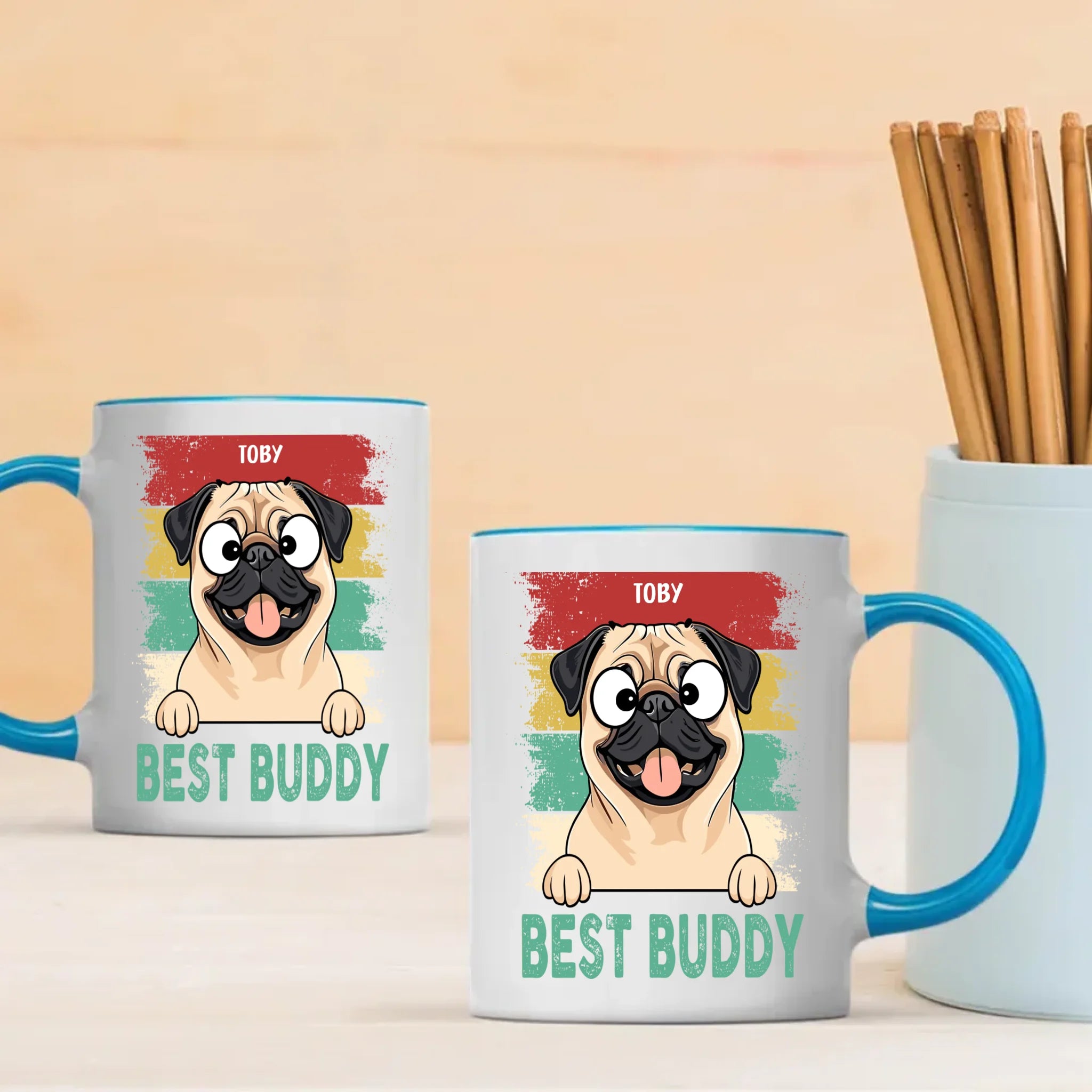 Best Buddy Mug – Cute Heartfelt Gift for Dog Lovers - 89Prints