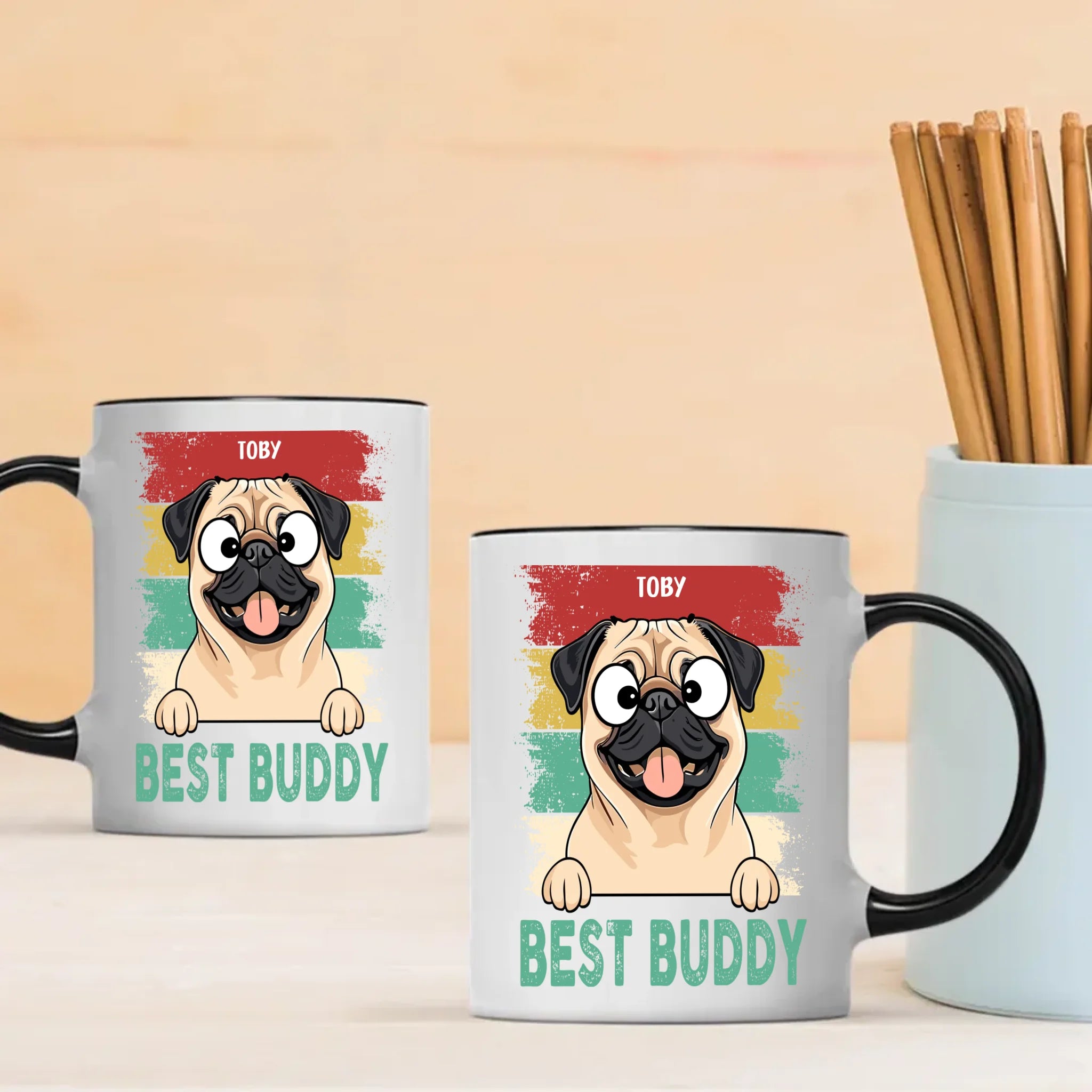 Best Buddy Mug – Cute Heartfelt Gift for Dog Lovers - 89Prints