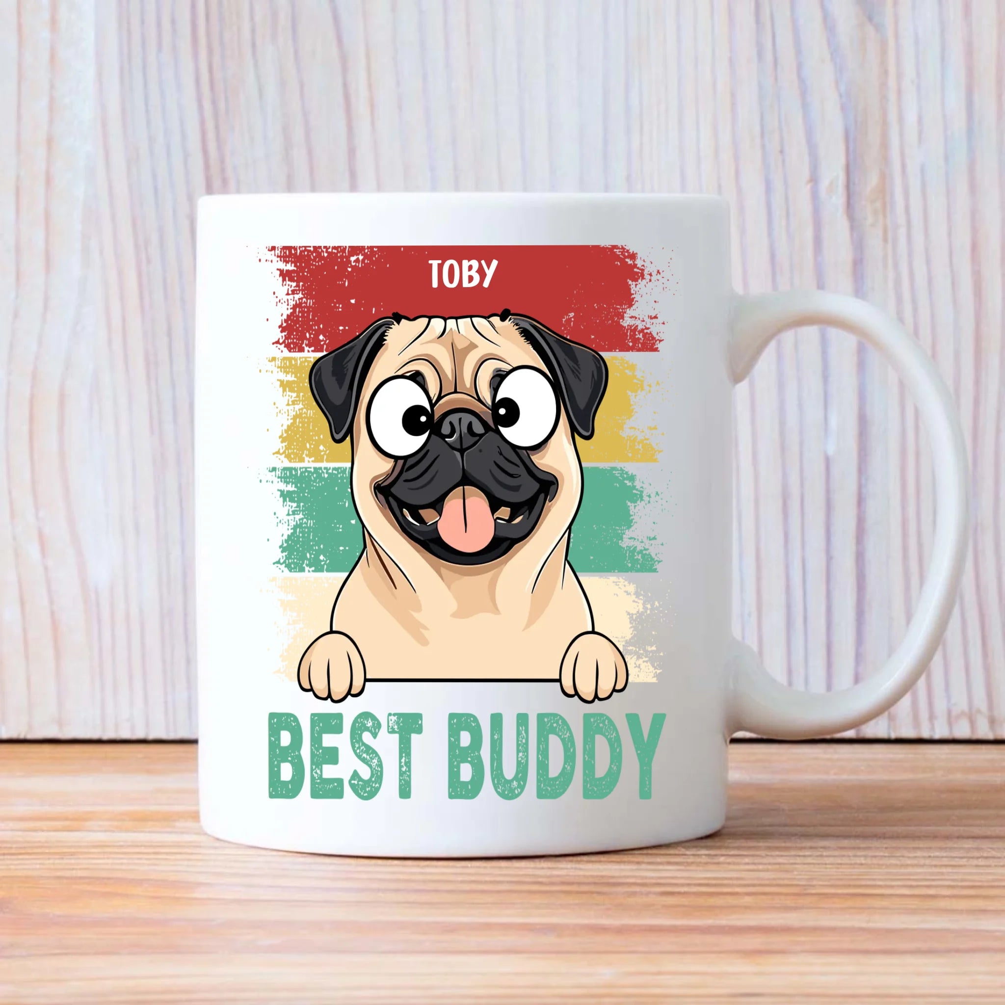 Best Buddy Mug – Cute Heartfelt Gift for Dog Lovers - 89Prints