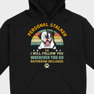Custom American Bulldog Basic Tee - Personal Stalker Dog Personalized T-Shirts - 89Prints