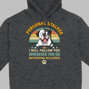 Custom American Bulldog Basic Tee - Personal Stalker Dog Personalized T-Shirts - 89Prints