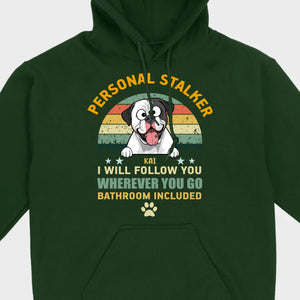 Custom American Bulldog Basic Tee - Personal Stalker Dog Personalized T-Shirts - 89Prints
