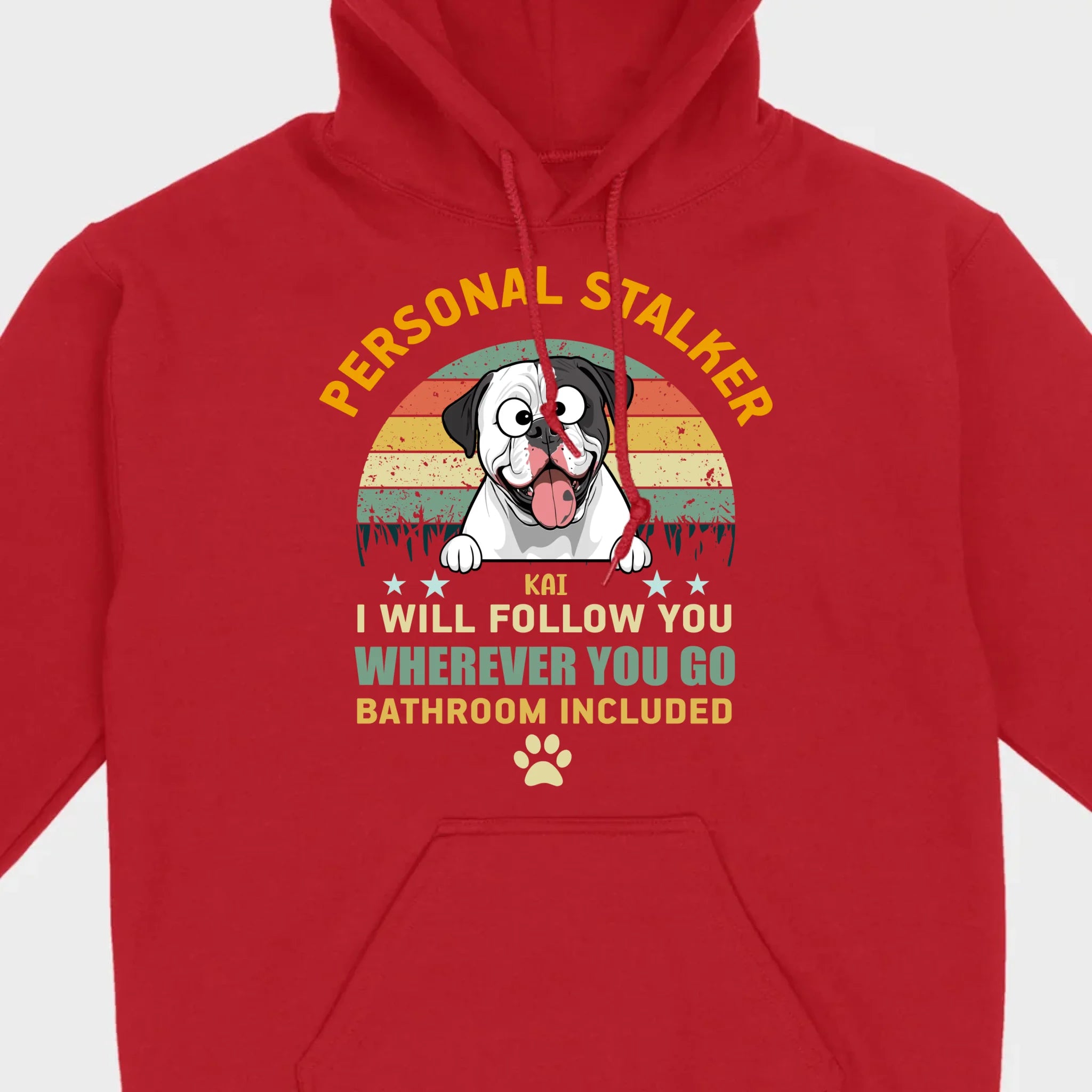 Custom American Bulldog Basic Tee - Personal Stalker Dog Personalized T-Shirts - 89Prints