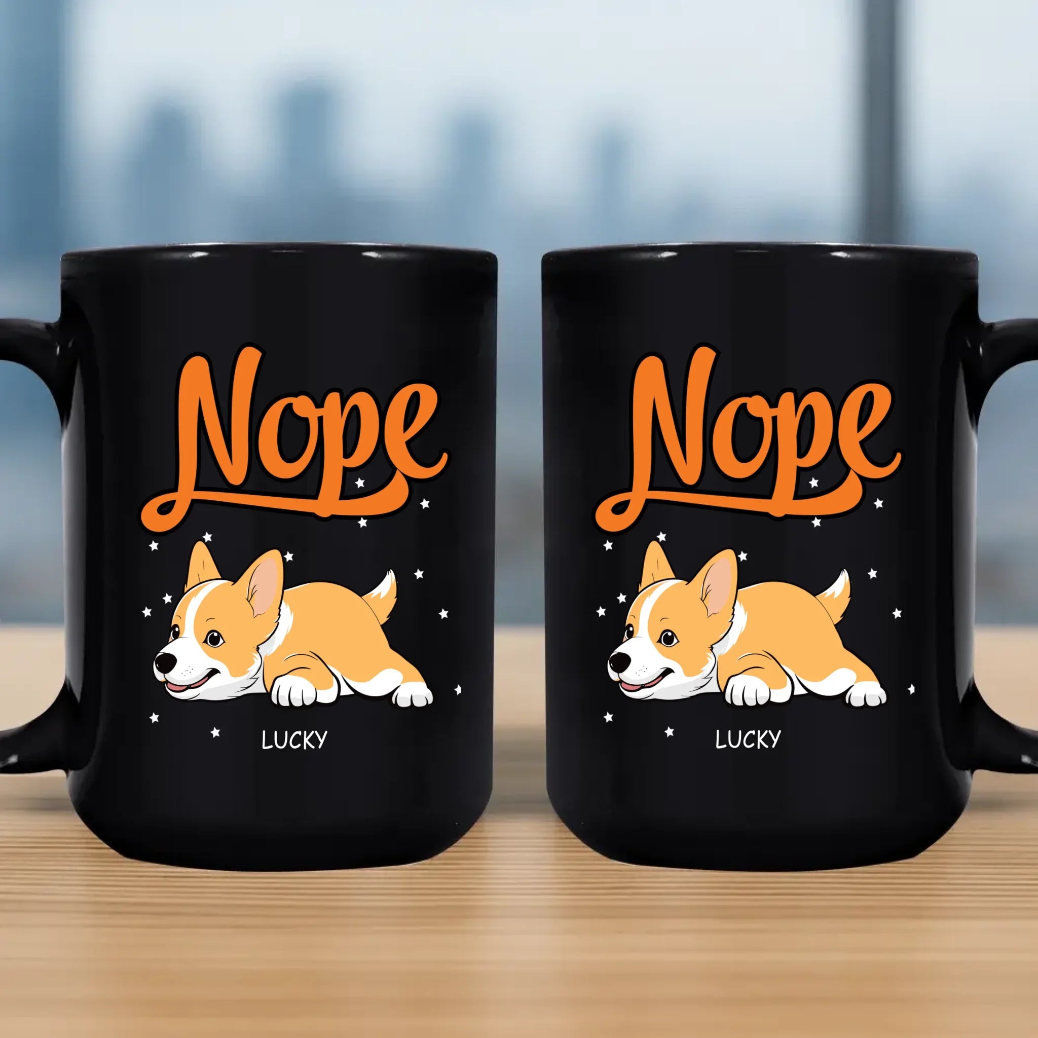 Nope Lying Dog Mug – Funny Dog Owner Gift - 89Prints