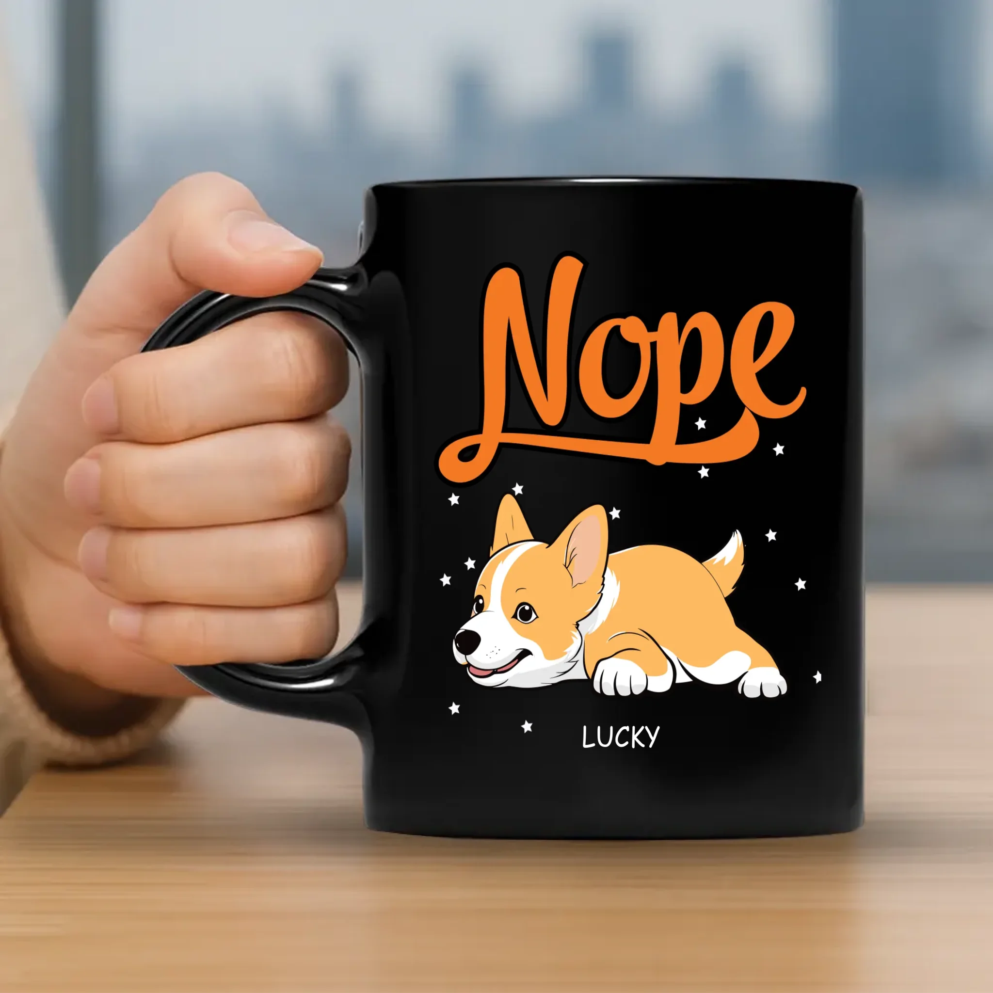 Nope Lying Dog Mug – Funny Dog Owner Gift - 89Prints