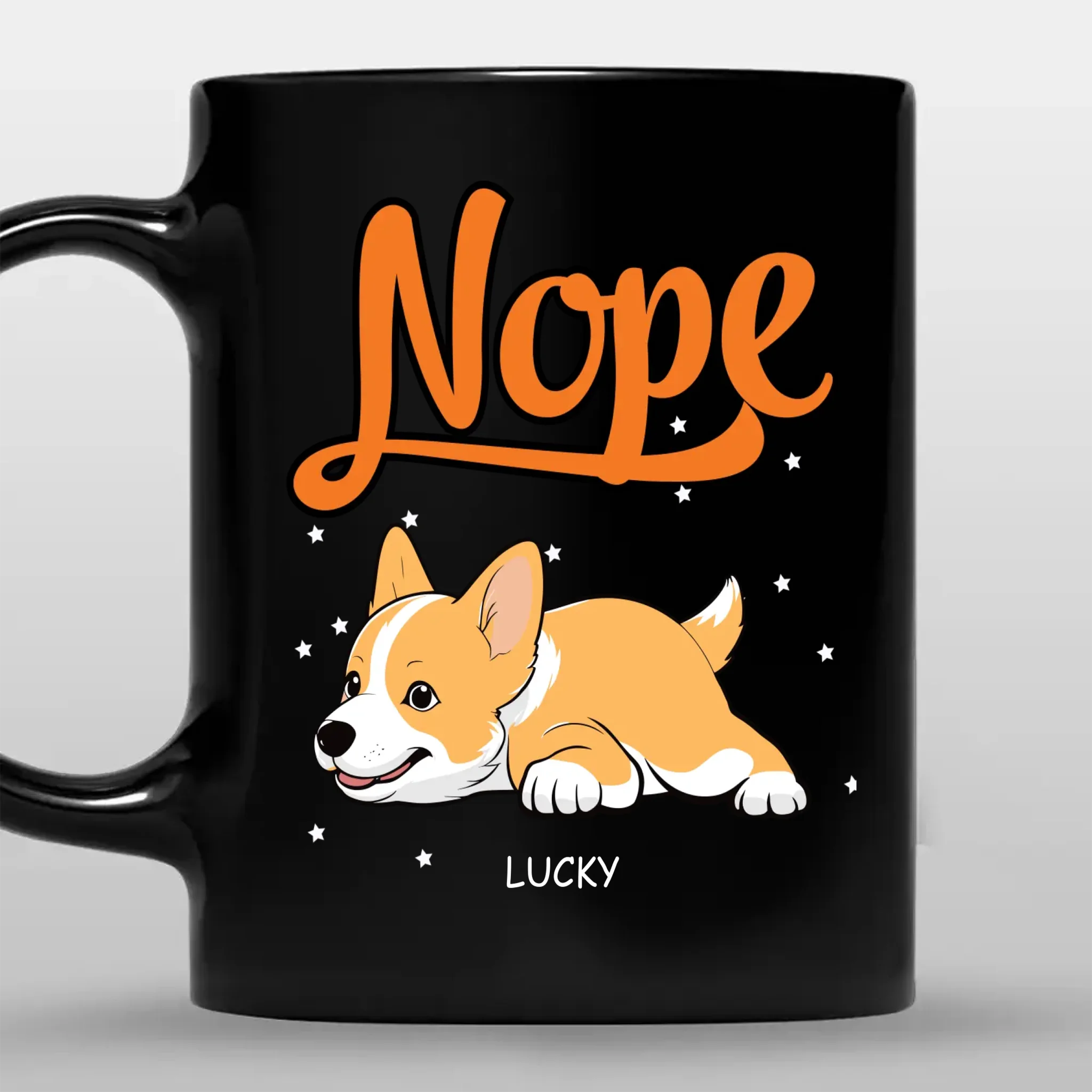 Nope Lying Dog Mug – Funny Dog Owner Gift - 89Prints