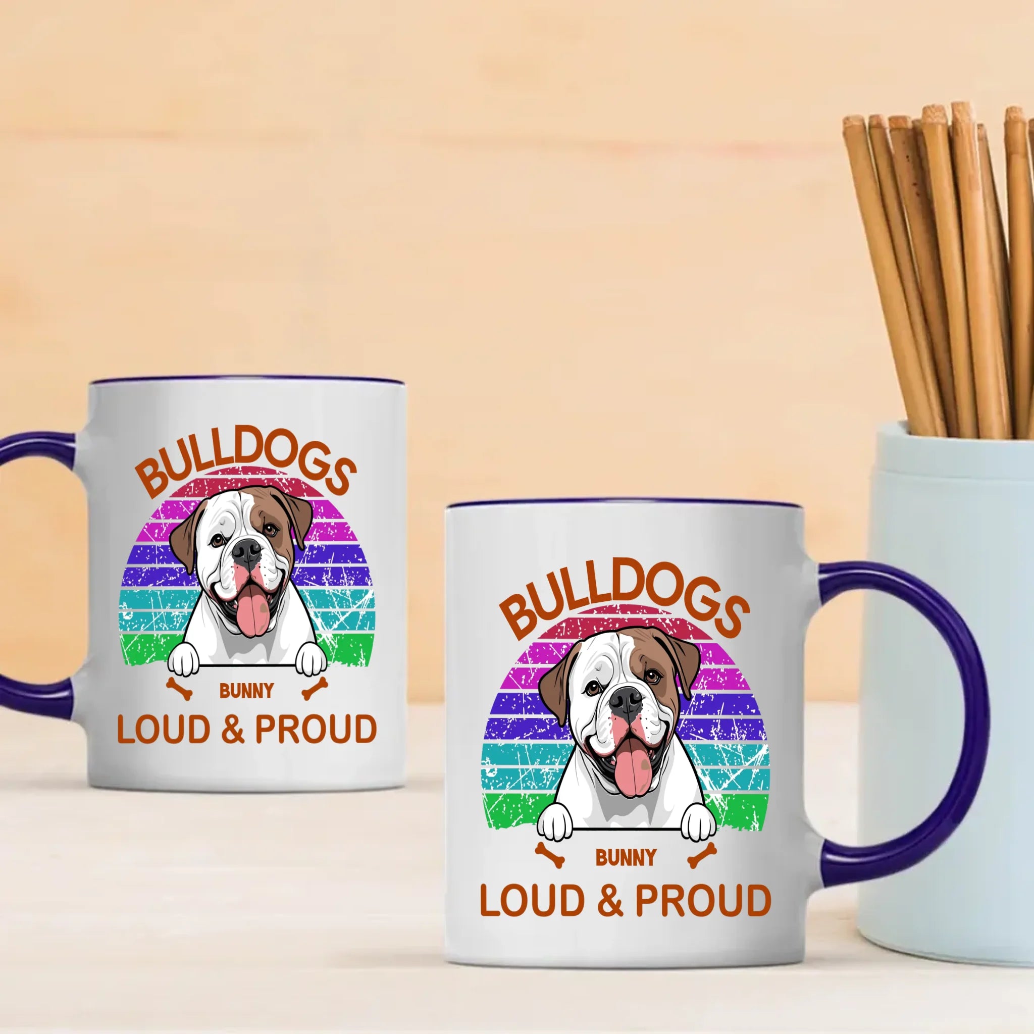 Bulldogs Loud & Proud Mug - Tailored Dog-Themed Gift - 89Prints