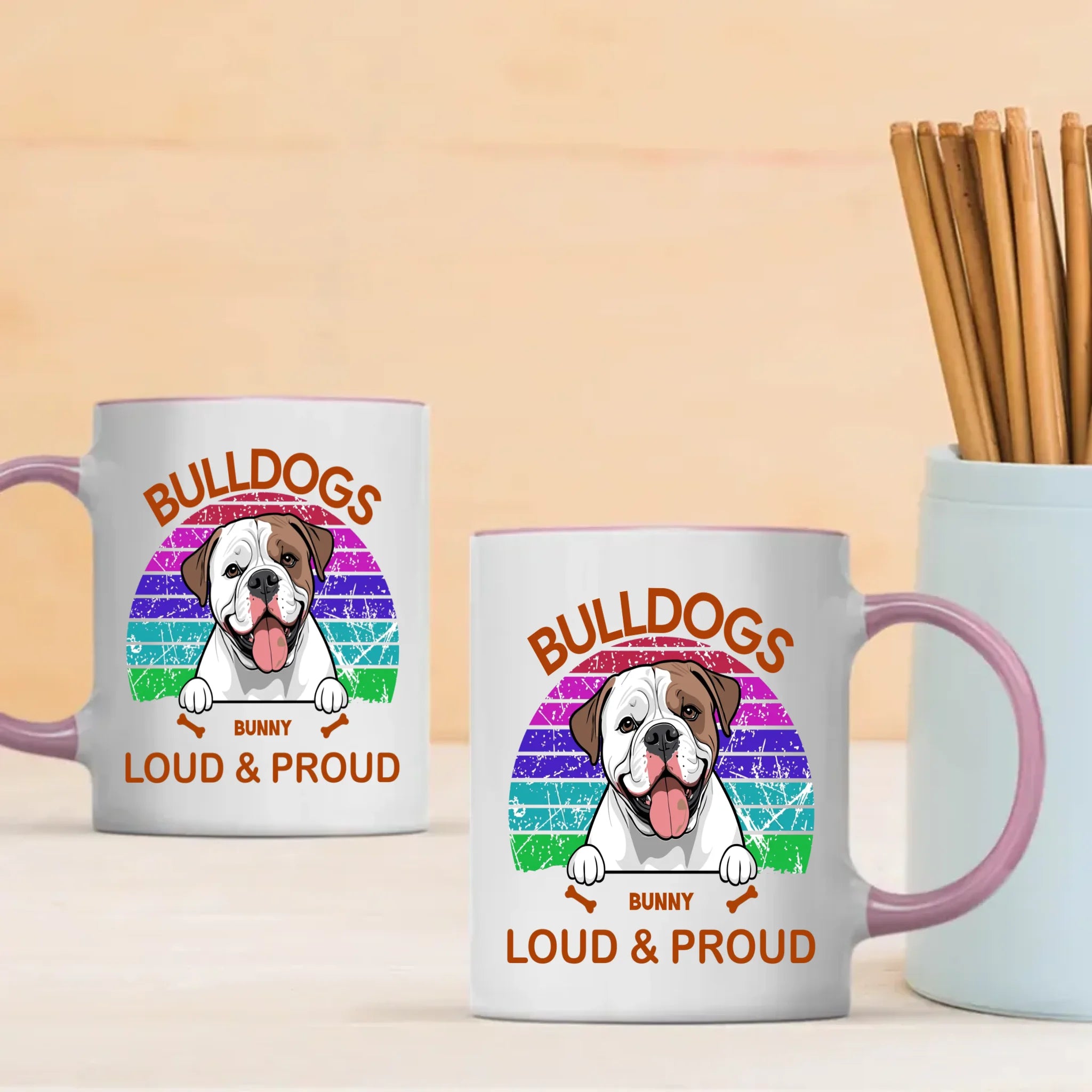 Bulldogs Loud & Proud Mug - Tailored Dog-Themed Gift - 89Prints