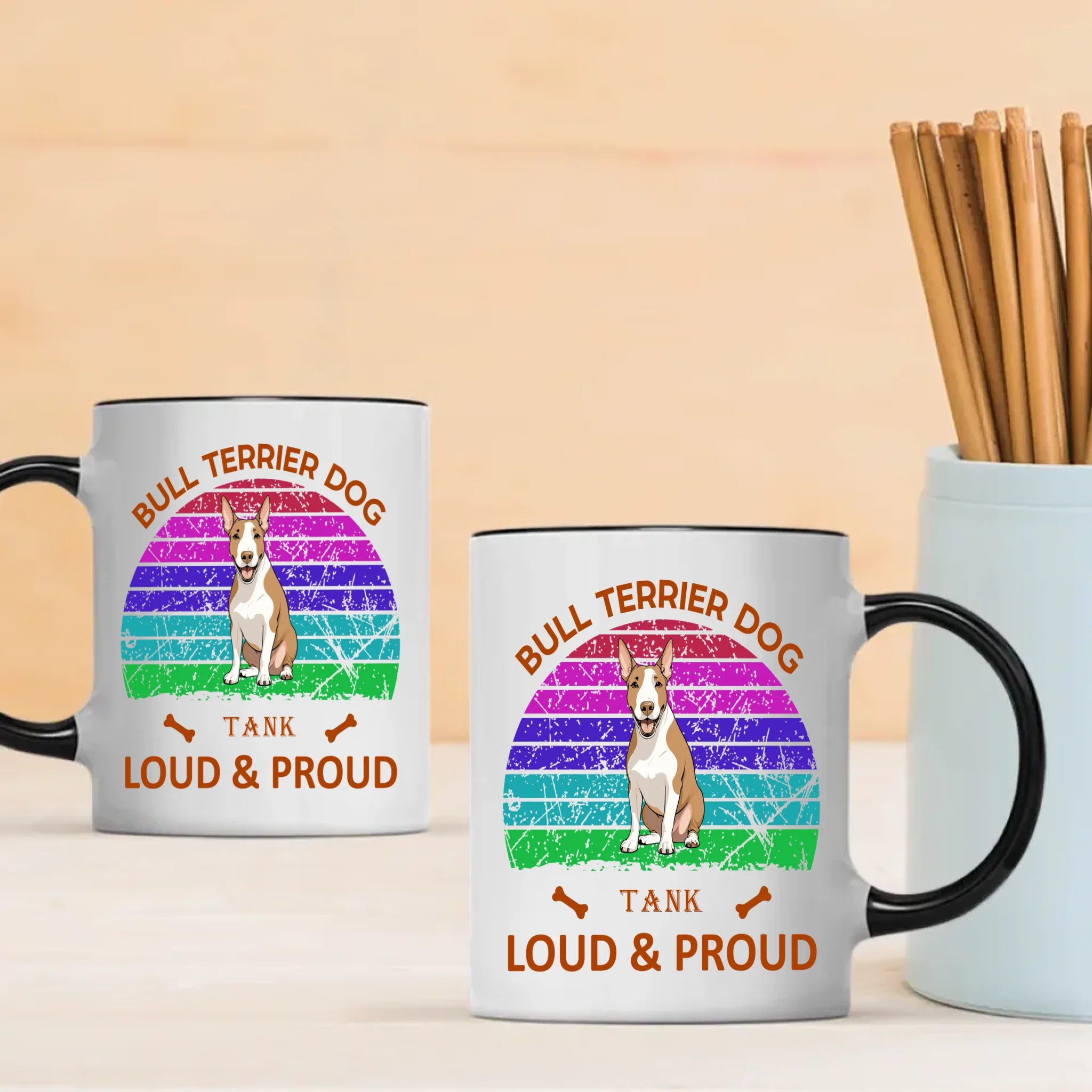 Heartfelt Bull Terrier Mug – Loud And Proud Dog Gift - 89Prints