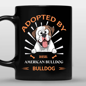 Adopted By A Bulldog - Sentimental Personalized Dog Mug - 89Prints