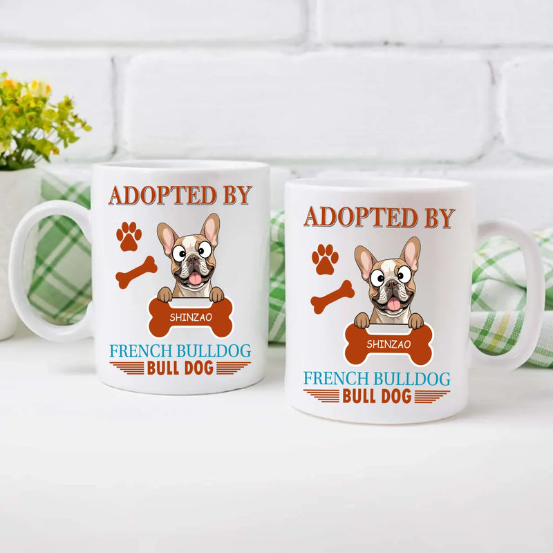 Adopted By French Bulldog Mug - One-of-a-kind Presents For Dog Lovers - 89Prints