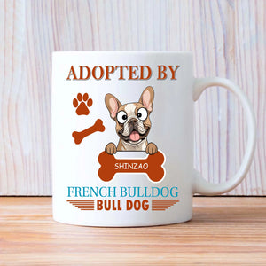 Adopted By French Bulldog Mug - One-of-a-kind Presents For Dog Lovers - 89Prints