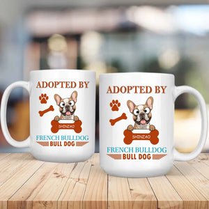 Adopted By French Bulldog Mug - One-of-a-kind Presents For Dog Lovers - 89Prints