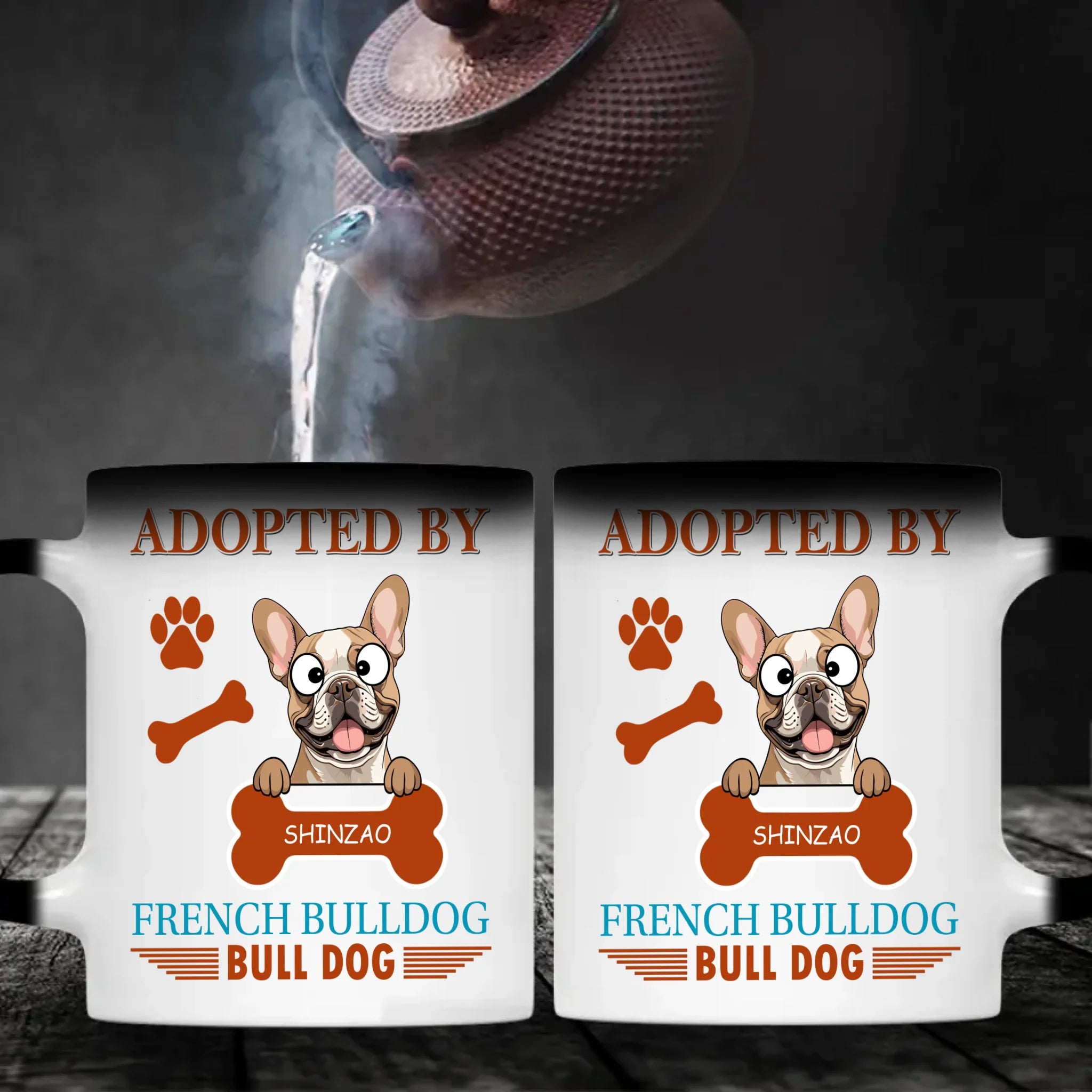 Adopted By French Bulldog Mug - One-of-a-kind Presents For Dog Lovers - 89Prints