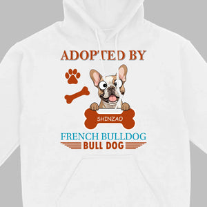 Custom American Bulldog Hoodie - Adopted By Bull Dog Personalized Gift T-Shirts - 89Prints