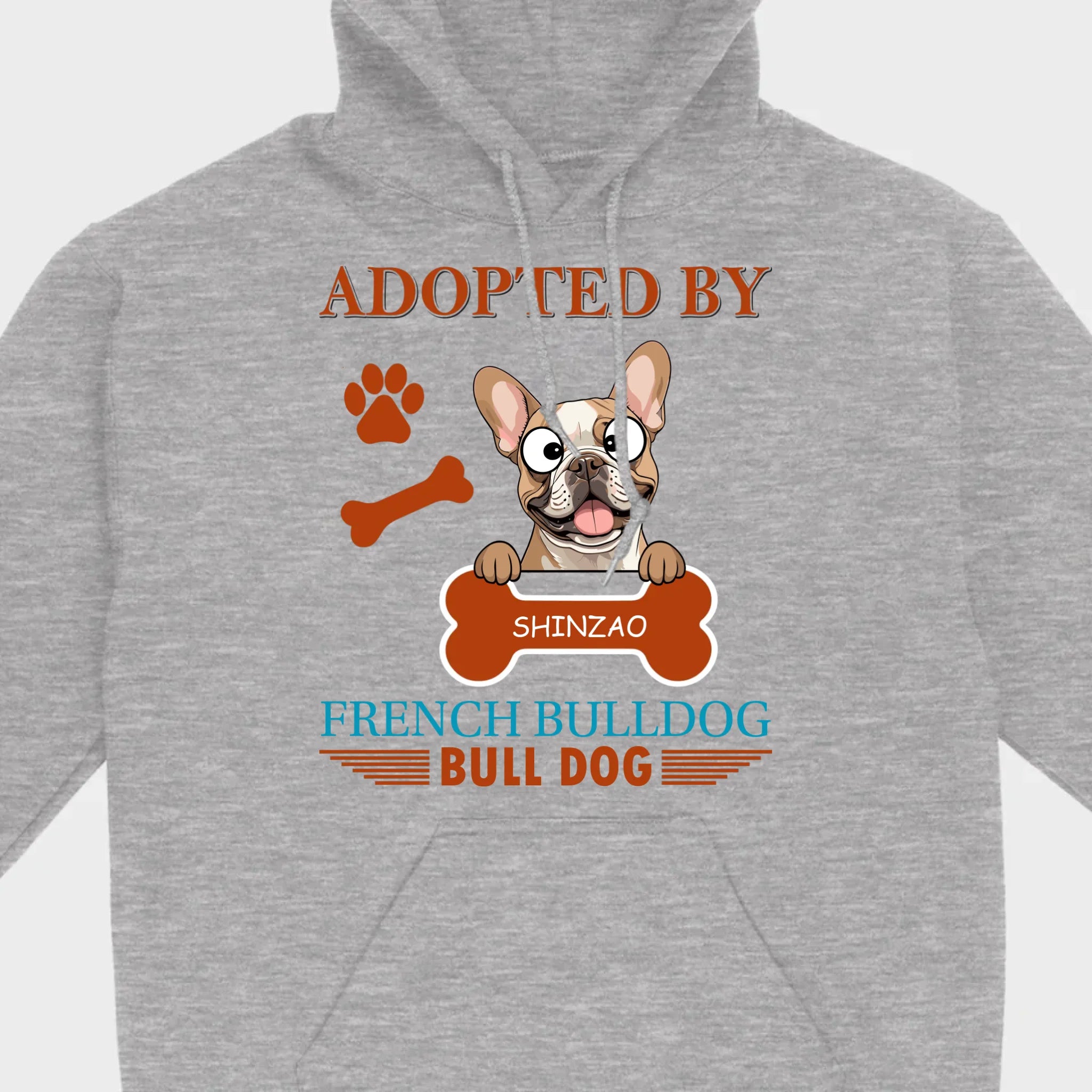 Custom American Bulldog Hoodie - Adopted By Bull Dog Personalized Gift T-Shirts - 89Prints