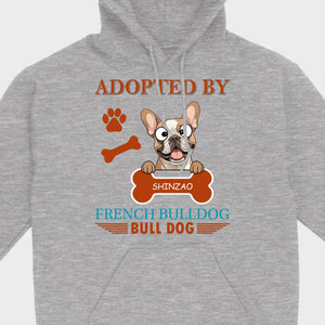Custom American Bulldog Hoodie - Adopted By Bull Dog Personalized Gift T-Shirts - 89Prints