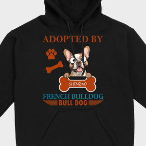 Custom American Bulldog Hoodie - Adopted By Bull Dog Personalized Gift T-Shirts - 89Prints