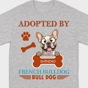 Custom American Bulldog Hoodie - Adopted By Bull Dog Personalized Gift T-Shirts - 89Prints