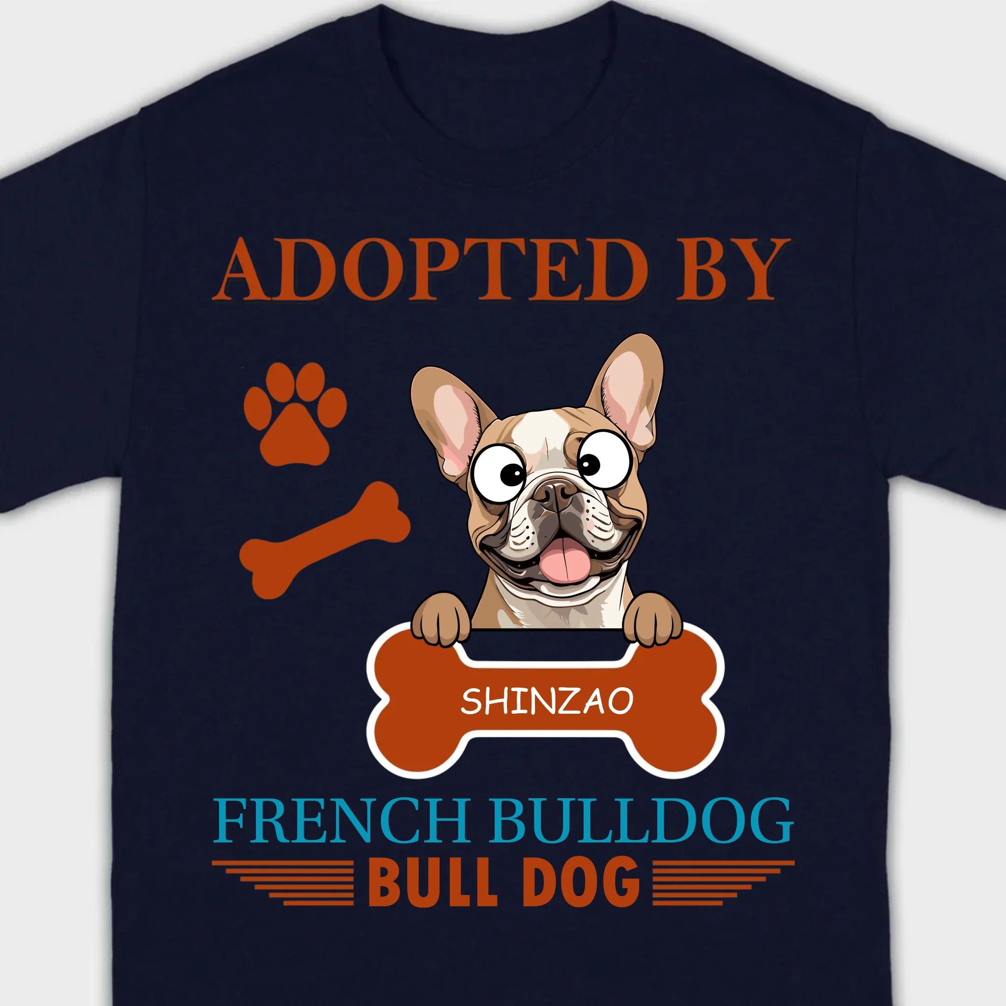 Custom American Bulldog Hoodie - Adopted By Bull Dog Personalized Gift T-Shirts - 89Prints