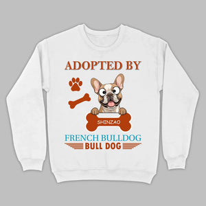 Custom American Bulldog Hoodie - Adopted By Bull Dog Personalized Gift T-Shirts - 89Prints