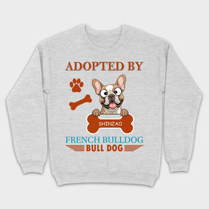 Custom American Bulldog Hoodie - Adopted By Bull Dog Personalized Gift T-Shirts - 89Prints