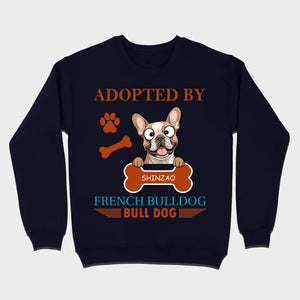 Custom American Bulldog Hoodie - Adopted By Bull Dog Personalized Gift T-Shirts - 89Prints