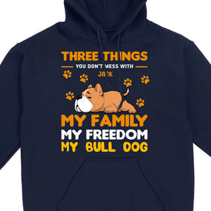 Custom Bull Dog Basic Tee - Three Things You Don't Mess With Personalized T-Shirts - 89Prints