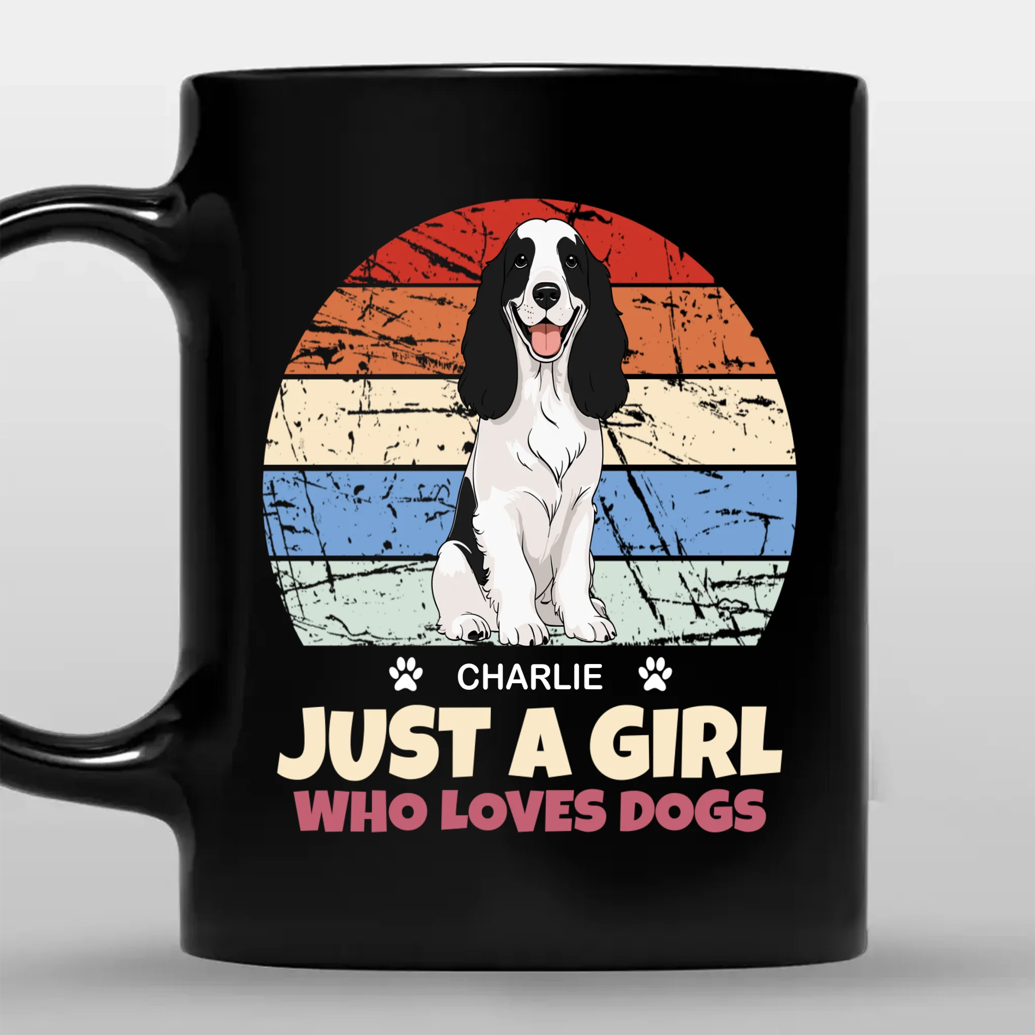 Touching Personalised Dog Mug - Just A Girl Who Loves Dogs - 89Prints
