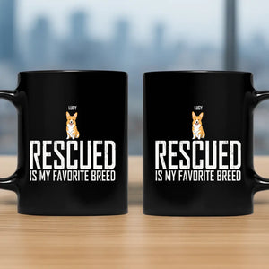 Thoughtful Personalized Mug For Dog Lovers - Rescued Is My Favorite Breed - 89Prints
