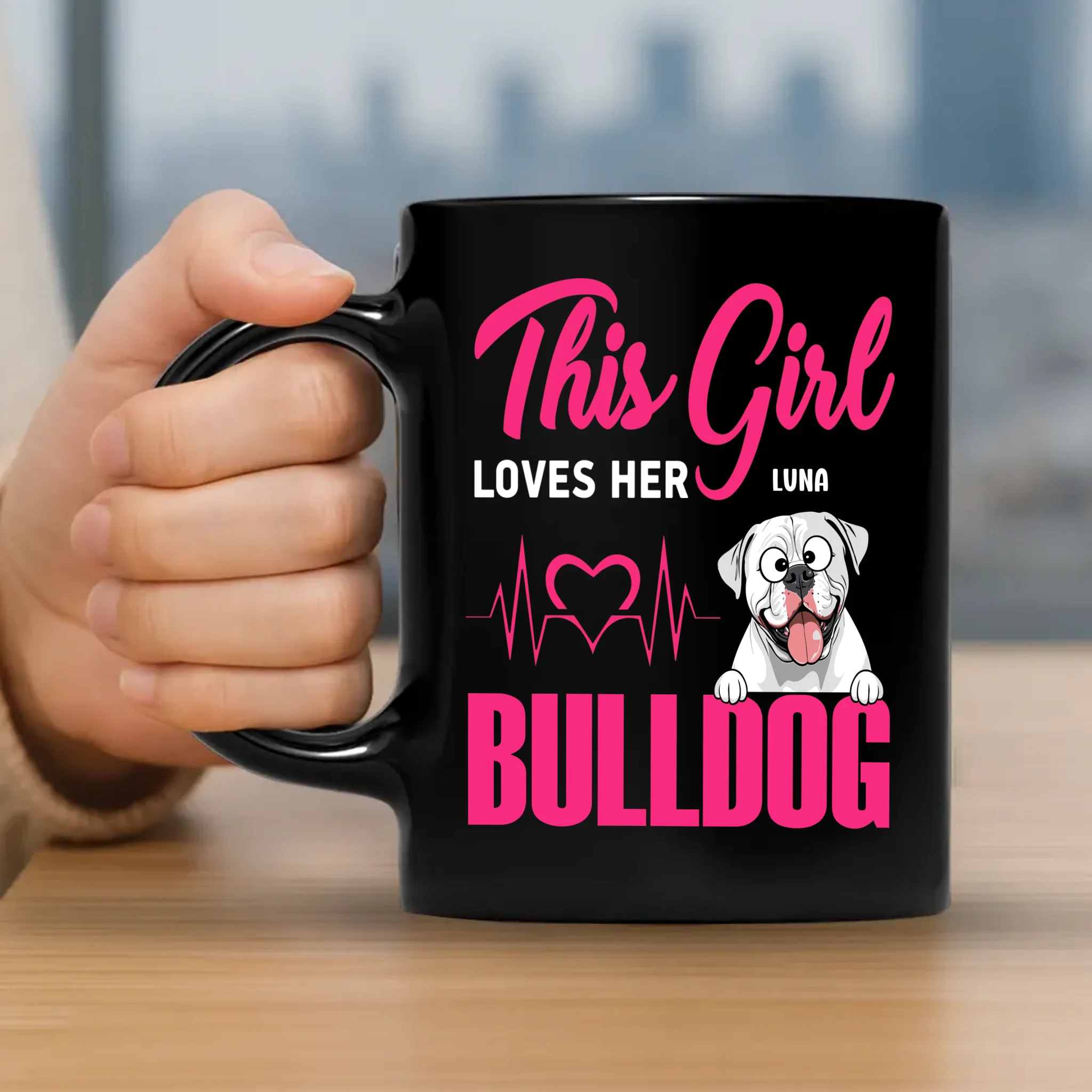 This Girl Loves Her Bulldog Mug - Customized Dog-Related Gift - 89Prints