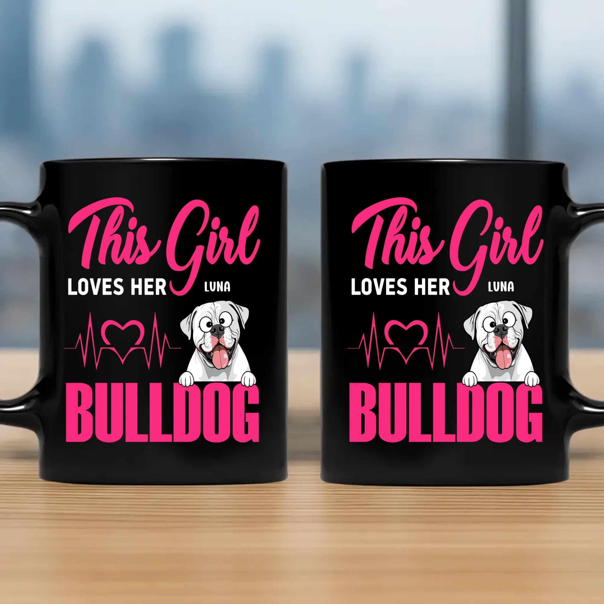This Girl Loves Her Bulldog Mug - Customized Dog-Related Gift - 89Prints