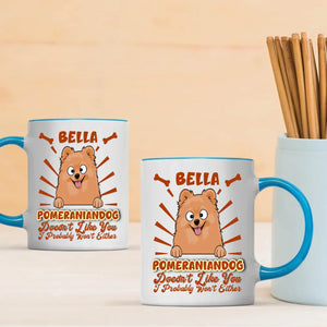 Funny Dog Clipart Mug - Pomeraniandog Doesn't Like You, I Probably Won't Either - 89Prints